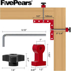Fivepears 4 Pack 90 degree positioning square clamps set for woodworking, 5.5" x 5.5"(14 x 14cm) aluminum precision right angle corner clamp for square picture frame tool box cabinet drawer and wood