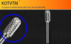 Carbide Burr Set 1/4" Shank SC-5 Die Grinder Bits Tungsten Double Cut Burr Bits (1/2" Cutter Dia X 1" Cutter Length) for Die Grinder Kits Metal Grinding Drilling Polishing (1pcs)