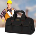 22-inch Heavy Duty Tools Bag With Wide Mouth For Tool Storage, Carrier and Organizer, Tote Bag for Men, Wide Mouth Tool Bag With Inside Pockets (22Inch)