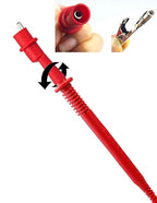 ZIBOO KIT-15 Test Lead Set,for with Fluke Ideal Simpson,Digital Multimeter,Clamp Meter with Threaded Alligator Clips, 4mm Banana Test Lead Probe Clip Suitable Substitute Klein Tools 69410
