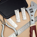 Weewooday 6 Pcs Wire/Metal Sheet Thickness Gauge Metal Tool Stainless Steel Welding One Sided Material Thickness Gauge Plated Size Inspection Tool