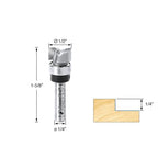 Amana Tool - 45460-S Carbide Tipped Flush Trim Plunge Template 1/2 Dia x 1/4" Sh