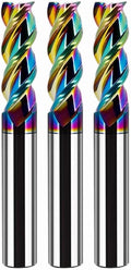 Metric Carbide Square End Mill - 3 Flute - 1 PCS -8.0MM 【 ≈0.31496 inch】 HRC55° DLC Coating for machining Aluminum and Copper Alloys Magnesium Alloys– Mill Bits Sets