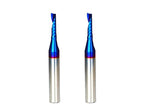 O Single Flute Upcut Spiral End Mill CNC Router Bit with NACO Coating for Plastic Cutting with Mirror Finish (2, 1/8 D x 1/2 CH x 1/4 SHK x 2 L)