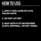 Flitz Multi-Purpose Metal Polish Paste - 1.76oz Tube of USA-Made Chrome Polish - Works on Stainless Steel, Aluminum, Plastic, Jewelry and Cars - Non-Abrasive Cleaner & Rust Remover (6 Pack)