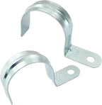 Biaungdo 12 Pcs M50 Rigid Pipe Strap, 2 Inch Zinc Plated Steel One Hole Strap Bracket Pipe Clamps Heavy Duty Conduit Clamps Tension Tube Clip Cable Clamp Hanger for Conduit, Pipe Fixing