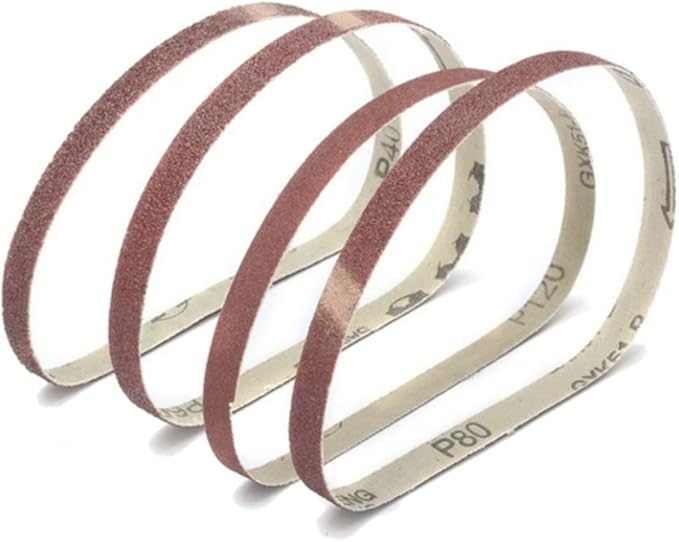 1/2 Inch x 18 Inch Sanding Belts, 40 Grits Aluminum Oxide Sanding Belt, Belt Sander Tool for Woodworking, Metal Polishing (30 Pack)