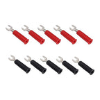 10Pcs 4mm U/Y Type Electrical Crimp Terminals, Banana Plug Adapter Insulated Fork Spade Wire Connector Conversion U Plug Into Banana Jack Adapter Accessories for Banana Plug Multimeter