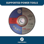 Benchmark Abrasives 6 Inch Aluminum Oxide Depressed Center Thin Type 1 Grinder Cut Off Wheels for Metal and More - .045" Thick 7/8" Arbor, Angle Grinder Cutting Disc, Grinding Cutting Wheel - 25 Pack