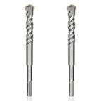 2-Piece 5/8" SDS Plus Drill Bits Rotary Hammer Drill Bit Set, Carbide Tipped for Drilling Concrete Cement Porcelain Tiles Ceramic Pots Stone Brick, Diameter 16mm, 160mm Long, SDS Plus Shank