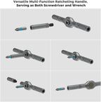 ratchet screwdriver set, magnetic screwdriver set, DIY combination soft shaft, suitable for furniture assembly, electrical maintenance, bicycle tools