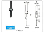Digital dial Gauge with a Range of 0-4in/101.6mm and a Digital Indicator Accuracy of 0.01mm/0.0005 "Metric and Imperial Measure Tool Electronic Dial Gauge (ACE-B100)