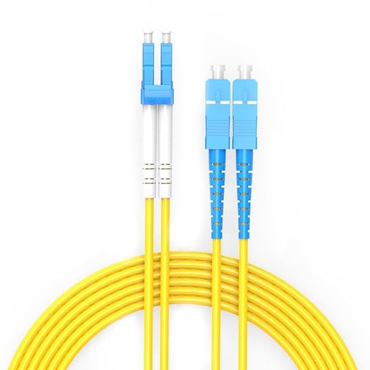 SC to LC Fiber Patch Cable,1G/10GB Single Mode Duplex SC-LC 9/125um OD 3.0mm Cable Diameter Fiber Optic Cable for SFP Transceiver, Router, Fiber Networks and More (3M)