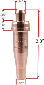 SÜA - Medium Duty Oxy-Fuel Torch with Check Valves, Cutting and Welding Tips (Acetylene) - Compatible with Victor