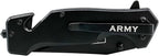 US Army Folding Elite Black Stealth Tactical Knife - Spring Assisted US Army Rescue Knife - Great Gift for the Soldier in your Life - Army Knife Black