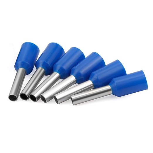 XHF 500 PCS AWG 12/4.0mm² Wire Ferrules Insulated Copper Crimp Connectors, Crimp Pin Cord End Terminals Blue