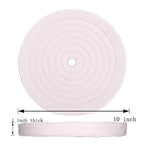Buffing Polishing Wheel 10 inch Extra Thick Fine Cotton (70 Ply) for Bench Grinder with 3/4'' Arbor Hole,2 Pack