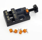 Universal Mini Drill Press Vise Clamp Table Bench Vice for Jewelry Walnut Nuclear Watch Repairing Clip On DIY Sculpture Craft Carving (Clamping Range: 0-2inch ABS)