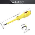 Fielect Circuit Tester, Voltage Tester Pen Screwdriver Electric Test Detector, Slotted Screwdriver Test Pen 100-500V 1pcs
