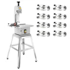 EQUCKKY 2200W Electric Meat Saw Bandsaw, Commercial Bone Saw, Stainless Steel Meat Cutter Machine, Adjustable Thickness 0.04-7.8", Meat Cutting Machine for Butcher Shop & Home