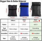 Enlarge Outdoor Faucet Cover for Winter Freeze Protection, 3M Thinsulate, 10”H x 6.3”W Hose Bib Covers for Wall Taps Outside, Waterproof & Frost Free Insulated Spigot Cover, 2 Pcs Faucet Socks - Black