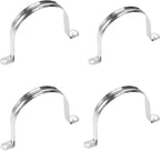 4 Pcs 6inch Rigid Pipe Strap,Two Hole Stainless Steel Strap U Bracket, Widened Tube Strap Tension Clip Assortment Kit Heavy Duty Pipe Clamp for Pipe Fixing（160mm）
