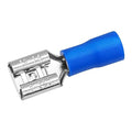 200 Pcs Female Quick disconnects Vinyl Insulated Spade Wire Connectors, Blue Electrical Crimp Terminal 16-14 AWG (6.3mm)
