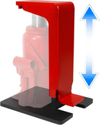 Toe Jack Lift Base Bracket(Jack Not Included), Chute Design fits All Bottle Jack Accessories from 5-30 Tons, 5t Toe Lift Workbench, 10t Top Lift Workbench, 0.4-6 in Toe Height, 9.5-16 in Top Height