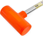 Stark USA 9-Pounds Dead Blow Hammer Mallet with Non-Marring Rubber Coating 9lbs Head Checkered Grip Handle Rebound Resistant Unibody Molded, Orange