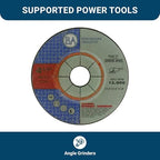 Benchmark Abrasives 4-1/2" Aluminum Oxide Pro Depressed Center Grinding Wheel, 1/4" Thick, 7/8" Arbor for Cutting Grinding Stock Removal on Metal, Steel, Cast Iron - 10 Pack