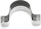 10Pcs 2-3/8 Inch Stainless Steel Conduit Clamps, Two Hole Strap U Bracket Rigid Pipe Strap Metal U Clamp Conduit Strap Tension Clips U-tube Clamp Heavy Duty