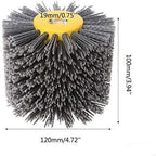 SIGNI Abrasive Nylon Drawing Wheel Drum Burnishing Polishing Brush for wooden furniture floor polishing 120X100mm 400 Grit 1pack