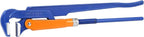 Swedish Pattern Type A pipe Wrench: Size 1" with 40 mm Max Jaw Opening, 12 inch x 90 Degree Angle Corner Pipework, Red Lacquered Finish