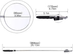 Round Telescopic Inspection Mirror, 85mm Area, Checking Tool for Vehicle, Observing Eyelashes, Mouth and Other Small Parts - Extended Large Mirror (2 PCS)