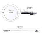 3pcs Telescoping Inspection Circular Mirror with 2 LED Inspection Mirror Mirror on a Stick extendable Mirror Automotive Mirror Large Inspection Mirror 360 Mirror