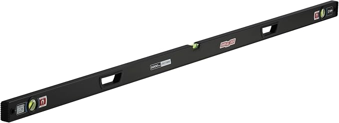 CHANNELLOCK 78-Inch, Professional-Grade Magnetic Aluminum Box Level with Solid Block Acrylic Vials, 5200-0078M