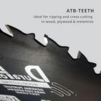 10 Inch 32T & 60T ATB Circular Saw Blades with 5/8 Inch Arbor for Miter/Table Saw, Combo Pack for General Purpose & Fine Finish Wood Cutting