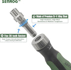 24 in 1 Multi-Bit Ratcheting Screwdriver, Magnetic Interchangeable Ratchet Screwdriver with Changeable Bits（Phillips,Slotted,Hex,Square,Torx）for Home,Work,DIY.