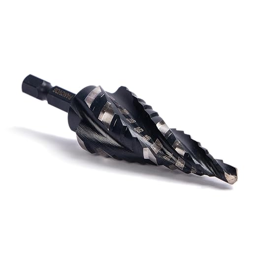 Four Spiral Flute M35 Cobalt Step Drill Bit Set 1/8"-7/8"(3pcs),Impact Ready Four Flute Step Drill Bit, 1/4" Hex Shank Step Bits for Drilling Metal, Stainless Steel, Aluminum, Wood, Plastic