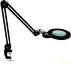 Neatfi XL Bifocals 1,200 Lumens LED Magnifying Lamp with Clamp, 3 Light Modes, Correlated Color Temperature Control (3000K-4500K-6000K), 12W, 120 Pcs SMD LED (Black, 6 Inch Lens)