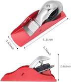 Mini Hand Planer 3-1/2 inch Red Adjustable, used for Wood Craft Processing, Carving and Trimming Projects, Carpenter DIY Model Making (Hand Planer Red)