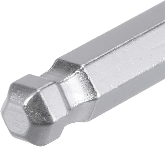TOP-VIGOR 5Pcs 3/16" Ball End Hex Key Wrench, L Shaped Long Arm Allen Wrench for Household DIY, Professional Machine Repairing, CR-V