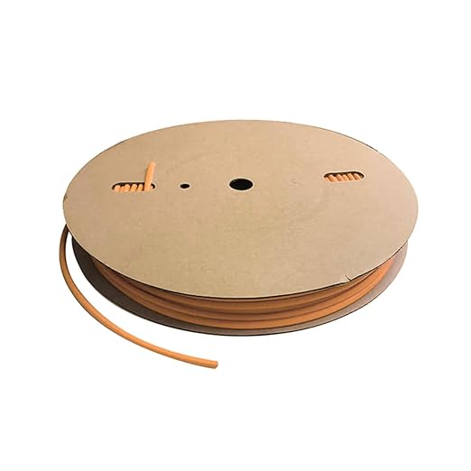 Kable Kontrol Heat Shrink Tubing - 1/8” Inch - 500' Ft Long, Orange Polyolefin - 2:1 Industrial Shrink Tube & Cable Sleeve for Electrical Wire Insulation - Rated for 600 V