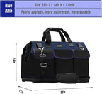 22in Heavy Duty Bottom Tools Bag With Wide Mouth For Tool Storage, Carrier and Organizer, Tote Bag for Men/Women, Wide Mouth Tool Bags With Inside Pockets (22 Inch)
