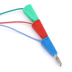 Sumnacon Banana Plug Breadboard Wires 10Pcs Stackable Banana Plug to Jumper Wires Flexible Breadboard Female Jumper Cables Silicone Breadboard Jumper Leads for Power Connecting&Multimeter Testing