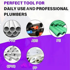 Plastic Pipe Deburring Tool, Professional Effective 1 1/4 to 4in PVC Tubing Plumbing Reamer Chamfer for PVC, CPVC, ABS, PP and PE Pipes