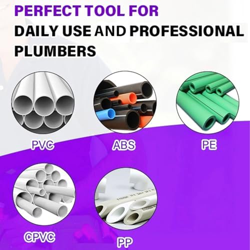 Plastic Pipe Deburring Tool, Professional Effective 1 1/4 to 4in PVC Tubing Plumbing Reamer Chamfer for PVC, CPVC, ABS, PP and PE Pipes