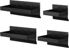 Mayouko 4PCS Magnetic Tool Parts Tray Shelf Set, Magnetic Storage for Toolbox, Tool Box Accessories for Van Workshop, Garage,Toolbox, Tool Chest, 6",8",10",12" Magnetic Tray