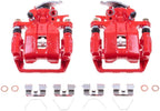 Power Stop Rear S7096 Pair of High-Temp Red Powder Coated Calipers For Honda Accord 2013-2017 [Model Specific]