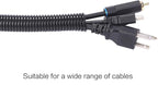 Alex Tech 25ft - 1/4 inch Split Wire Loom Tubing - Black